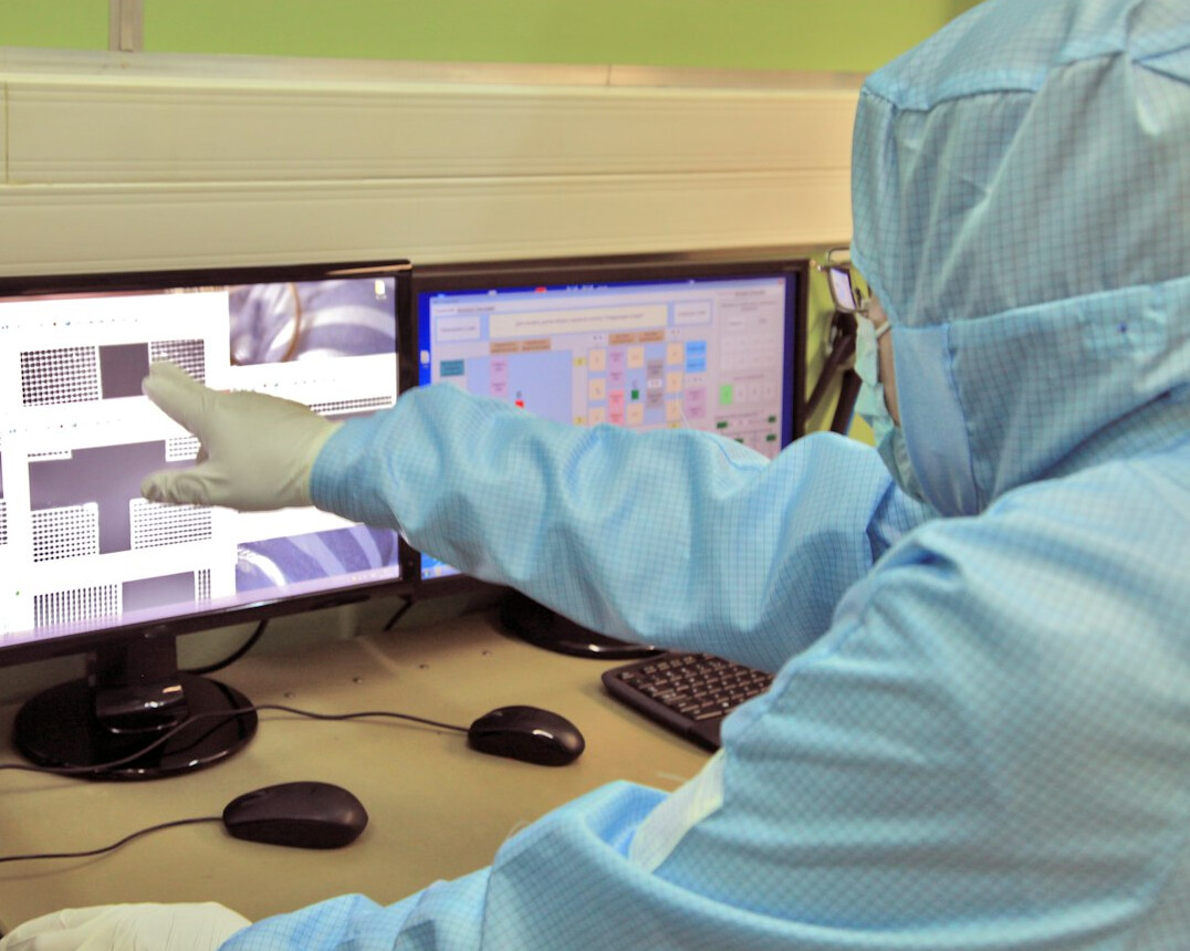 researcher analyzing data on computer
