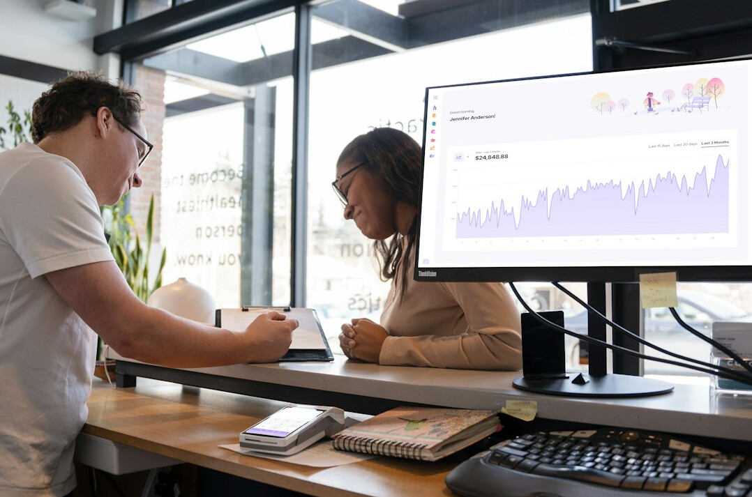 people analyzing survey data